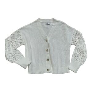 Sonoma Women's White Knit Button Cardigan Sweater - Size XL